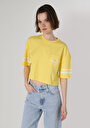 thumb-اعرض التفاصيل لـ أصفر للنساء تي شيرت بأكمام قصيرة