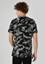 thumb-اعرض التفاصيل لـ   رقبة مستديرة مطبوعة رجالي أسود قصيرة الأكمام تي شيرت