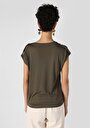thumb-اعرض التفاصيل لـ كاكي للنساء تي شيرت بأكمام قصيرة