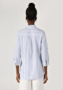 thumb-اعرض التفاصيل لـ قميص عادي رقبة قميص نسائي أزرق لول أب شيرت