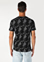 thumb-اعرض التفاصيل لـ   رقبة مستديرة مطبوعة رجالي أسود قصيرة الأكمام تي شيرت