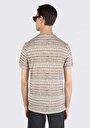 thumb-اعرض التفاصيل لـ   طوق دائري مطبوع رجالي Ecru قصيرة الأكمام تي شيرت