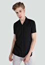 thumb-اعرض التفاصيل لـ أسود للرجال قميص  كم قصير