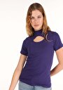thumb-اعرض التفاصيل لـ تي شيرت نسائي بنفسجي بأكمام قصيرة بأرجواني