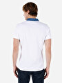 thumb-اعرض التفاصيل لـ ضيق ياقة بولو مستقيم رجالي أبيض كم قصير تي شيرت