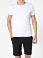 thumb-اعرض التفاصيل لـ أبيض للرجال تي شيرت بأكمام قصيرة