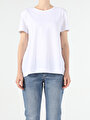 thumb-اعرض التفاصيل لـ أبيض للنساء تي شيرت بأكمام قصيرة