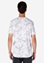 thumb-اعرض التفاصيل لـ   رقبة مستديرة مطبوعة للرجال أبيض بأكمام قصيرة تي شيرت