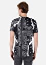 thumb-اعرض التفاصيل لـ   رقبة مستديرة مطبوعة رجالي أسود قصيرة الأكمام تي شيرت