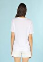thumb-اعرض التفاصيل لـ كومفورت فيت رقبة مستديرة مطبوعة نسائية أبيض كم قصير تي شيرت