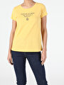 thumb-اعرض التفاصيل لـ أصفر للنساء تي شيرت بأكمام قصيرة
