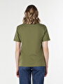 thumb-اعرض التفاصيل لـ كاكي للنساء تي شيرت بأكمام قصيرة