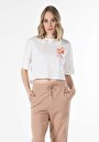 thumb-اعرض التفاصيل لـ أبيض للنساء تي شيرت بأكمام قصيرة