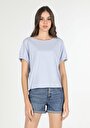 thumb-اعرض التفاصيل لـ أزرق للنساء تي شيرت بأكمام قصيرة