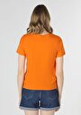 thumb-اعرض التفاصيل لـ برتقالي للنساء تي شيرت بأكمام قصيرة