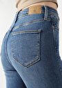 thumb-اعرض التفاصيل لـ ضيق  خصر عالي ضيق الساق نسائي نيلي جينز
