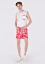 thumb-اعرض التفاصيل لـ شورت سباحة أحمر بطبعة رجالية ضيقة