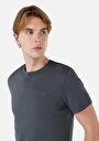 thumb-اعرض التفاصيل لـ   رقبة مستديرة مستقيم رجالي أنثراسايت كم قصير تي شيرت