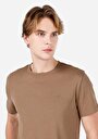 thumb-اعرض التفاصيل لـ قصة عادية رقبة مستديرة مستقيم رجالي بني كم قصير تي شيرت