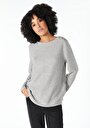 thumb-اعرض التفاصيل لـ رمادي للنساء تي شيرت كم طويل