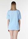 thumb-اعرض التفاصيل لـ أزرق للنساء تي شيرت بأكمام قصيرة