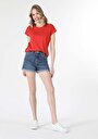 thumb-اعرض التفاصيل لـ أحمر للنساء تي شيرت بأكمام قصيرة