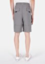 thumb-اعرض التفاصيل لـ كومفورت فيت متوسط الخصر مستقيم شورت رجالي رمادي
