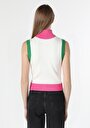 thumb-اعرض التفاصيل لـ سترة نسائية متعددة الألوان ذات ياقة مدورة ضيقة