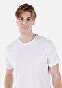 thumb-اعرض التفاصيل لـ كومفورت فيت رقبة مستديرة مستقيم تي شيرت رجالي أبيض بأكمام قصيرة