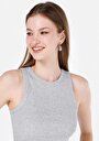 thumb-اعرض التفاصيل لـ سليم فيت بلوزة نسائية رمادية بدون أكمام