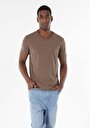 thumb-اعرض التفاصيل لـ بني للرجال تي شيرت بأكمام قصيرة