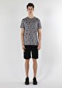 thumb-اعرض التفاصيل لـ رمادي للرجال تي شيرت بأكمام قصيرة