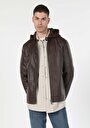 thumb-اعرض التفاصيل لـ بني للرجال جاكيت جلد