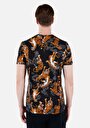 thumb-اعرض التفاصيل لـ   رقبة مستديرة مطبوعة رجالي أسود قصيرة الأكمام تي شيرت