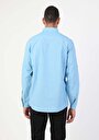 thumb-اعرض التفاصيل لـ أزرق للرجال قميص  كم طويل