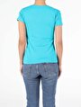 thumb-اعرض التفاصيل لـ أزرق للنساء تي شيرت بأكمام قصيرة