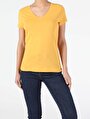 thumb-اعرض التفاصيل لـ أصفر للنساء تي شيرت بأكمام قصيرة