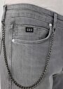 thumb-اعرض التفاصيل لـ سليم  خصر منخفض ساق ضيقة جينز رجالي رمادي