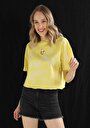 thumb-اعرض التفاصيل لـ أصفر للنساء تي شيرت بأكمام قصيرة