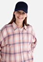 thumb-اعرض التفاصيل لـ قميص مريح رقبة منقوشة نسائي متعدد الألوان كم طويل قميص