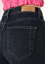 thumb-اعرض التفاصيل لـ Mom Fit ارتفاع الخصر تقلص الساق الجينز الداكن النسائي