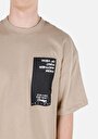 thumb-اعرض التفاصيل لـ كبير الحجم  رقبة مستديرة مستقيم رجالي بيج كم قصير تي شيرت