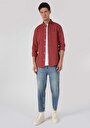 thumb-اعرض التفاصيل لـ أحمر للرجال قميص  كم طويل
