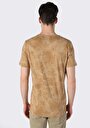thumb-اعرض التفاصيل لـ قصة عادية رقبة مستديرة مطبوعة رجالي بني كم قصير تي شيرت
