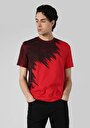 thumb-اعرض التفاصيل لـ   رقبة مستديرة مطبوعة رجالي أحمر قصيرة الأكمام تي شيرت