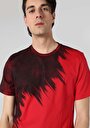 thumb-اعرض التفاصيل لـ   رقبة مستديرة مطبوعة رجالي أحمر قصيرة الأكمام تي شيرت