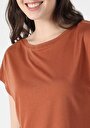 thumb-اعرض التفاصيل لـ برتقالي للنساء تي شيرت بأكمام قصيرة