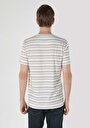 thumb-اعرض التفاصيل لـ   رقبة مستديرة مخطط للرجال أبيض بأكمام قصيرة تي شيرت