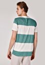 thumb-اعرض التفاصيل لـ   رقبة مستديرة مخطط للرجال تي شيرت أخضر قصير الأكمام