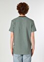 thumb-اعرض التفاصيل لـ   رقبة مستديرة مخطط للرجال تي شيرت أخضر قصير الأكمام